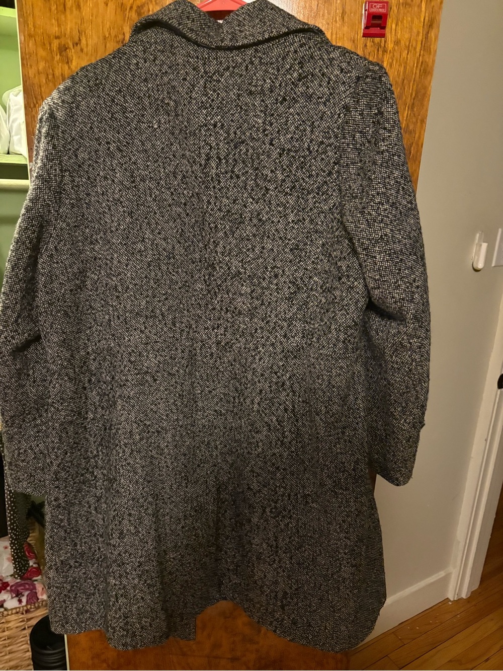 Style & Co. Black & Gray Tweed Pea Coat - Picture 4 of 4